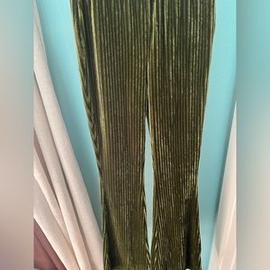 Bell Bottom Green Velvet pants